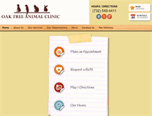 Tablet Screenshot of oaktreeanimalclinic.com